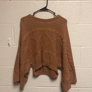 SHEIN crop sweater with bell sleeves